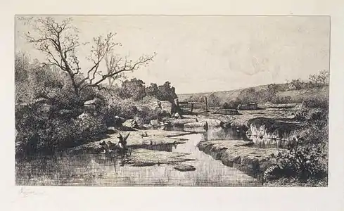 La Source de l'Albarine, (1870), eau-forte, New York, Brooklyn Museum.