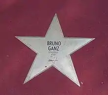 Étoile de Bruno Ganz sur le Boulevard der Stars à Berlin