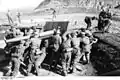 Un canon capturé par les Allemands mis en batterie sur les côtes de Norvège.