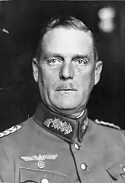 Photographie en noir et blanc de Wilhelm Keitel en uniforme, en 1934