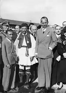 Paul et Spyridon Louis aux Olympiades de Berlin.