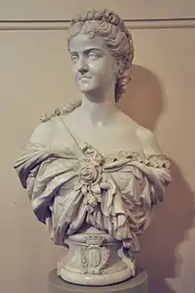 Mme Adelina Patti, marquise de Caux (1869), marbre, Londres, Royal Opera House.