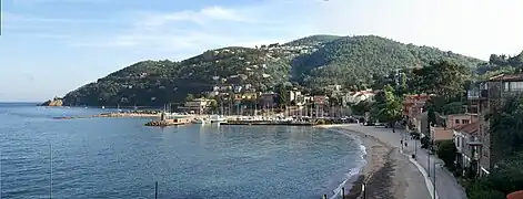 Le littoral vu depuis l'avenue de Lérins.