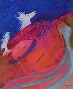 Myriam et son cheval, Pastel