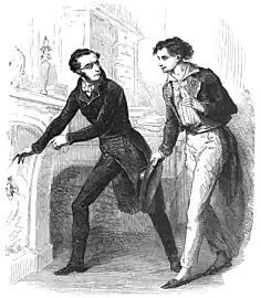 Villefort détruit la lettre compromettante devant Edmond Dantès confiant.