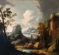 Paysage avec une marine Ca' Rezzonico, Venise