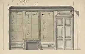 Elévation de la paroi Nord.