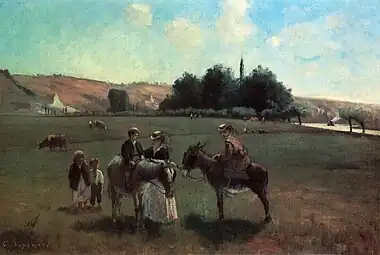 La Promenade à âne à La Roche-Guyon (1865)