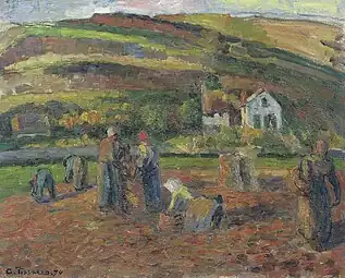La Récolte des pommes de terre, Pontoise , 1874Collection privée, vente 2008