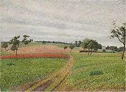 Les Coteaux de Thierceville, temps gris, 1888Collection privée, Vente 2021