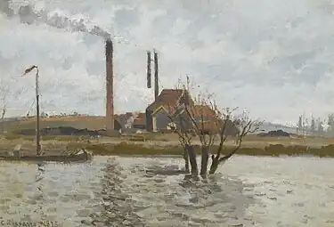 Usine à Saint-Ouen-l'Aumône, la crue de l'OiseCollection privée, Vente 2013