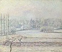 Vue de Bazincourt, givre, matin , 1892Collection privée, Vente 2006
