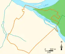 Carte représentant les limites d'une zone naturelle protégée.