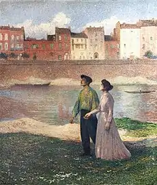 Les Bords de la Garonne, les amoureux