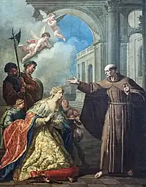 Pierre d'Alcántara et la reine d'Espagne