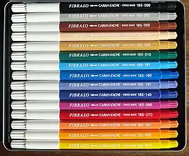 Boîte de feutres Fibralo.