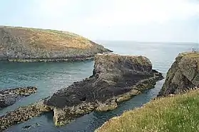 Vue de l'île le 14 juillet 2003.