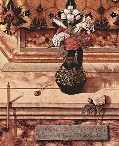 Détail de la Vierge à la chandelle.