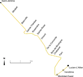 Voir la carte de la ligne.