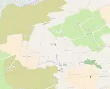 Carte figurant l'emplacement de l'Oppidum de Tronöen, à Saint-Jean-Trolimon