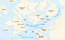 Carte de la baie Desolation.