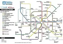 Carte du réseau Vélo Île-de-France (version du 29-06-2023)