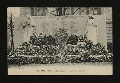 Souvenir de l'inauguration du monument.