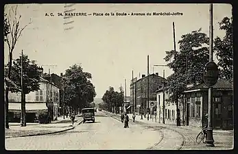 La Place de la Boule et l'avenue du Maréchal-Joffre.