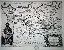 Carte topographique du comté de Madrie par Jean Du Bouchet - 1646