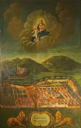 La chartreuse de Molsheim en 1744.