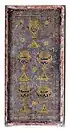 Le cinq de coupe d'un tarot Visconti-Sforza ; le cinq de cœur dériverait de ce type de carte.