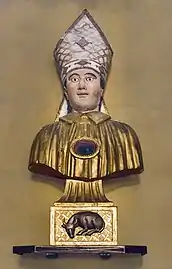Buste-reliquaire de saint Blaise.