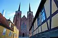 Vue générale de la cathédrale de Roskilde.