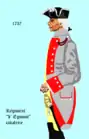régiment d’Egmont cavalerie&nbsp;et régiment de Charost cavalerie&nbsp;en 1757
