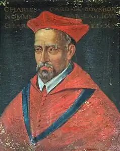 Le cardinal Charles de Bourbon, oncle paternel d'Henri.