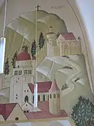 Fresque du monastère Sainte-Claire de Poligny du XVe&nbsp;siècle