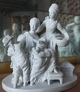 La Nourrice (1775), biscuit de porcelaine dure, château de Versailles.