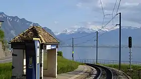 Vue d'ensemble de la gare de Châtelard VD.