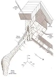 Vue axonométrique de la chambre de la reine (7).