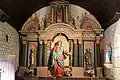Chapelle Notre-Dame-de-la-Clarté : retable en bois du transept nord.