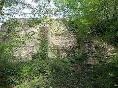 le mur mérovingien de l'ancien monastère