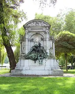 Charles Samuel, Monument à Charles De Coster (1894), aux étangs d'Ixelles.