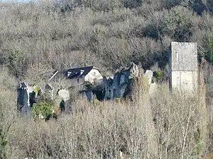 Les ruines du château de Couzage.