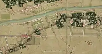 Détail de l'Atlas Trudaine, avec le parc de Fromont, milieu du XVIIIe&nbsp;siècle.