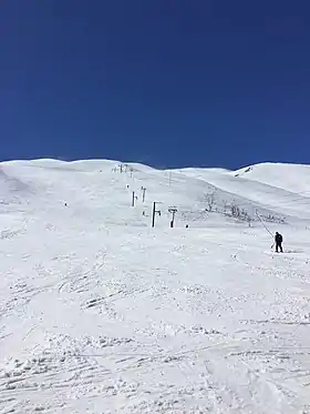 Vue aérienne de la station.