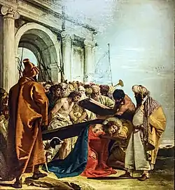 Via Crucis III Jésus tombe pour la première fois.