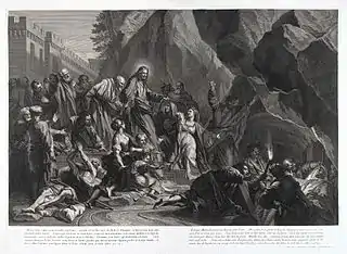 La résurrection de Lazare, d'après Jean-Baptiste Jouvenet