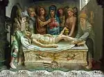 Église paroissiale, retable du maître-autel, la Mise au Tombeau.