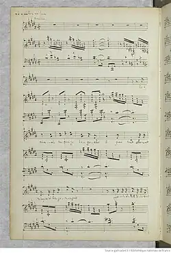 page du manuscrit