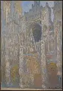 Claude Monet, La Façade de la cathédrale de Rouen au soleil, c. 1892–94, huile sur toile. Acquis en mémoire d'Anne Strang Baxter